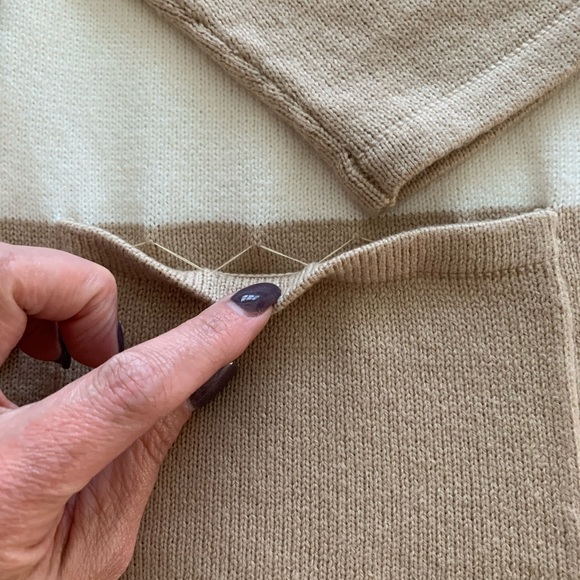 NEW Talbots Shawl Collar Duster - Colorblock Sz PS - Picture 8 of 9